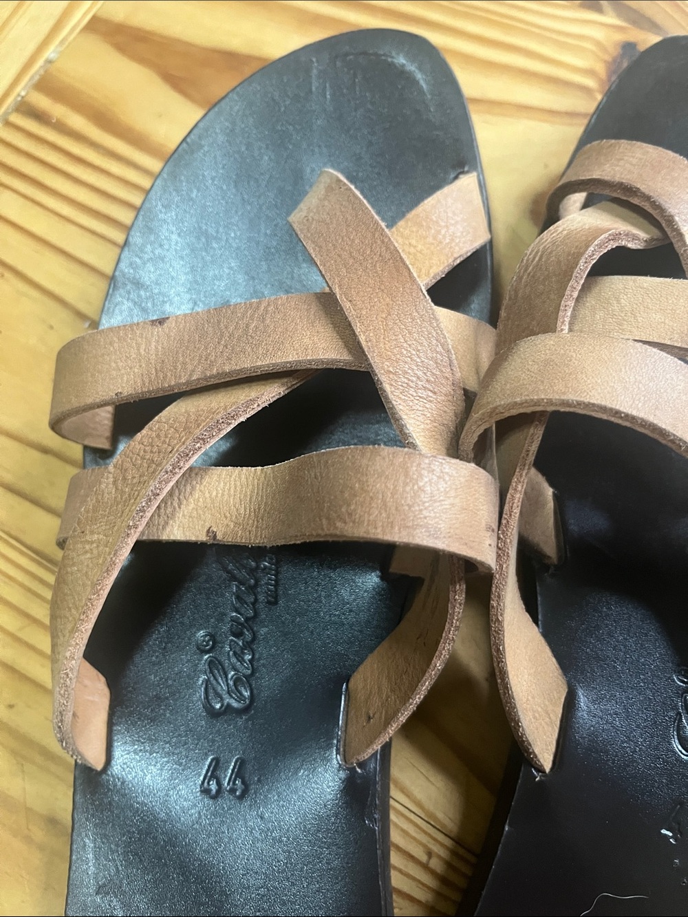 Cavallini Brown Strapy Women’s Slide Sandals - Picture 6 of 8